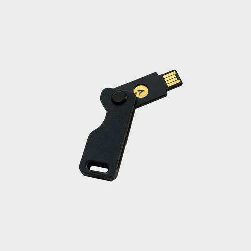 Czarne etui do klucza Yubikey 5 USB A obrotowe Lock Nest Orbit